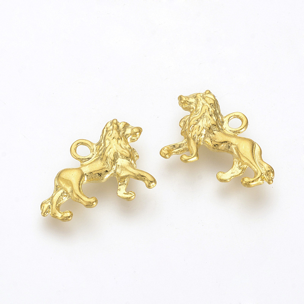 

PandaHall Tibetan Style Alloy Pendants, Lion, Golden, 21x15x4mm, Hole: 2mm Alloy Lion