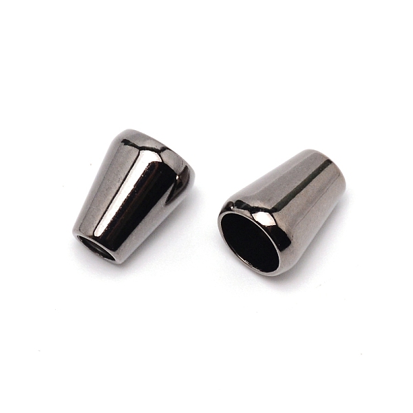 

PandaHall Zinc Alloy Cord Ends, End Caps, Cone, Gunmetal, 13x10.5mm, Hole: 5mm, Inner Diameter: 8mm Alloy