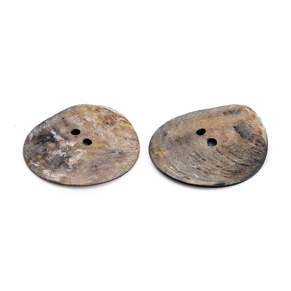 

PandaHall 2-Hole Mother of Pearl Buttons, Natural Akoya Shell Button, DIY Accessories, Flat Round, Black, 30x1.5~2mm, Hole: 2mm Shell Flat...