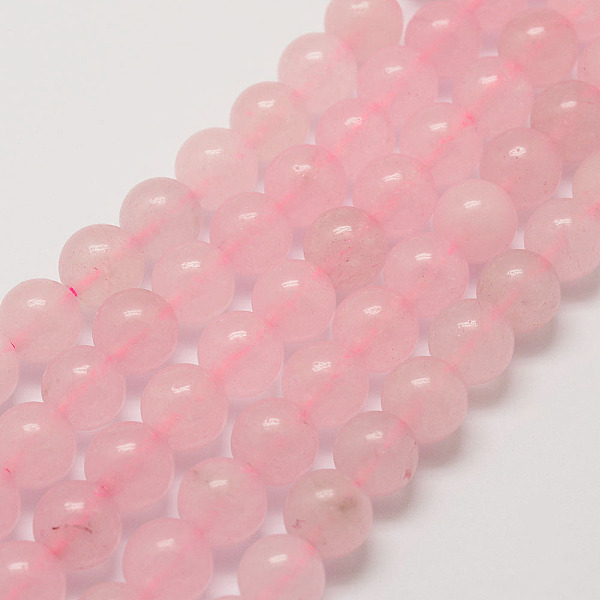 

PandaHall Natural Rose Quartz Bead Strands, Round, Dyed, 10mm, Hole: 1mm, about 38pcs/strand, 15.7 inch Rose Quartz Round