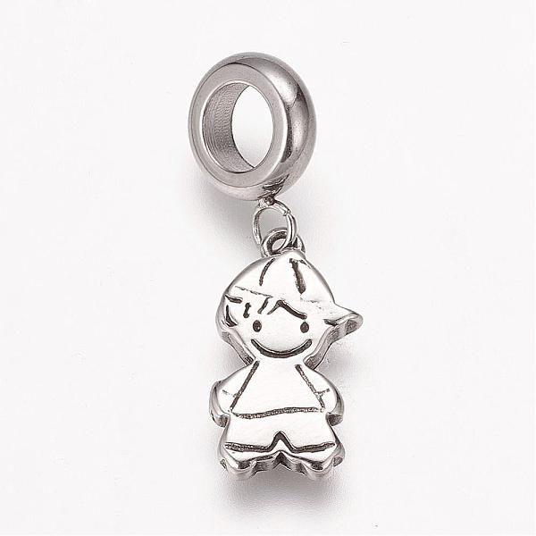 

PandaHall 304 Stainless Steel European Dangle Charms, Large Hole Pendants, Boy, Antique Silver, 26mm, Hole: 5mm, Pendant: 16x9x2mm 304...