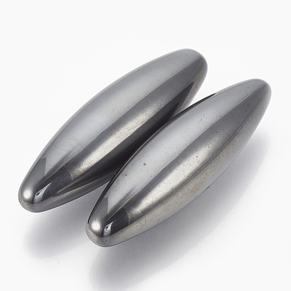 

PandaHall Magnetic Synthetic Hematite Beads, No Hole/Undrilled, Rice, 58~59x17mm Magnetic Hematite Rice
