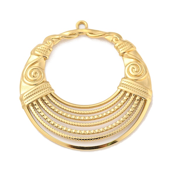 

PandaHall 304 Stainless Steel Pendants, Round Ring Charm, Real 14K Gold Plated, 42x38.5x2.5mm, Hole: 3x2mm 304 Stainless Steel Ring