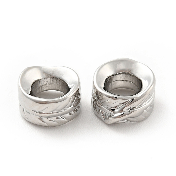 

PandaHall Brass Spacer Beads, Cadmium Free & Lead Free, Feather, Platinum, 8x4.5mm, Hole: 4mm Brass Feather