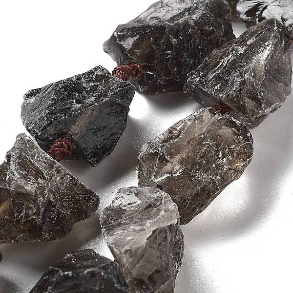 

PandaHall Raw Rough Natural Smoky Quartz Beads Strands, Nuggets, 19~28x15~26x14~22mm, Hole: 3.7mm, about 16pcs/strand, 16.73''(42.5cm) Smoky...