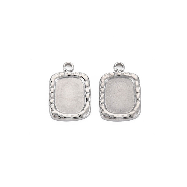 

PandaHall 304 Stainless Steel Pendant Enamel Settings, Rectangle, Stainless Steel Color, 13.5x9x1.5mm, Hole: 1.5mm 304 Stainless Steel...