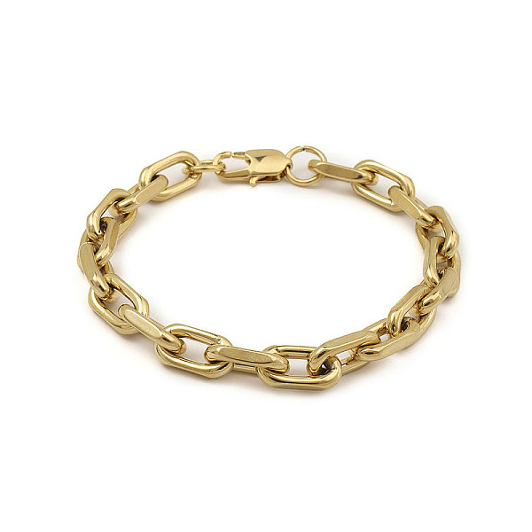 201 Edelstahl Oval Gliederkette Armbänder Für Männer