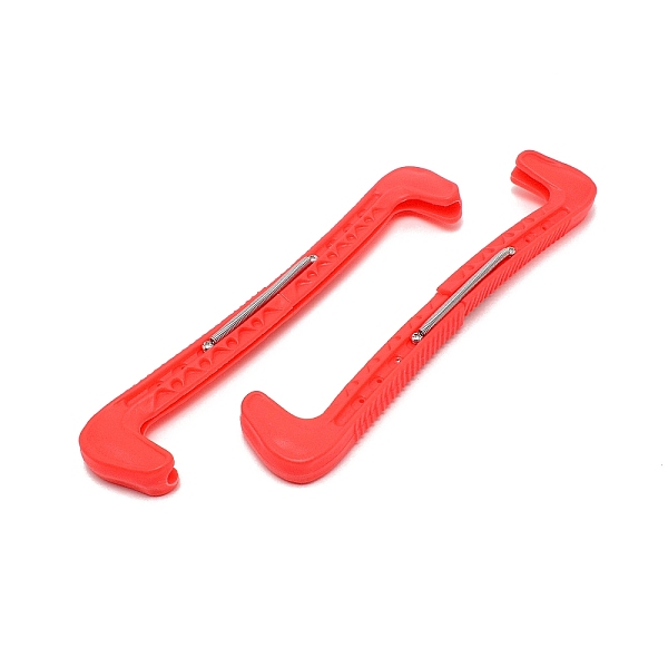 PandaHall Anti-Slip PVC Overshoes, for Snow Walking, Hiking, Climbing, Red, 307x23~26x20mm, 2pcs/set Plastic Red