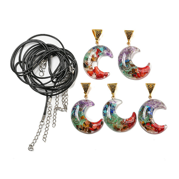 

PandaHall Resin Pendant Necklaces, Natural Amethyst & Red Agate & Lapis Lazuli & Tiger Eye & Green Aventurine, Synthetic Turquoise Chips..., Multicolor