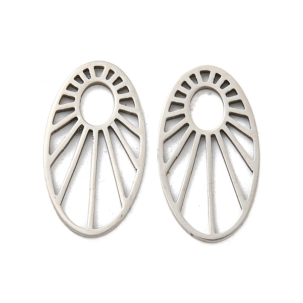 

PandaHall 316L Surgical Stainless Steel Pendants, Stainless Steel Color, Laser Cut, Oval with Sun, 20x11x1mm, Hole: 5x4mm 316L Surgical...