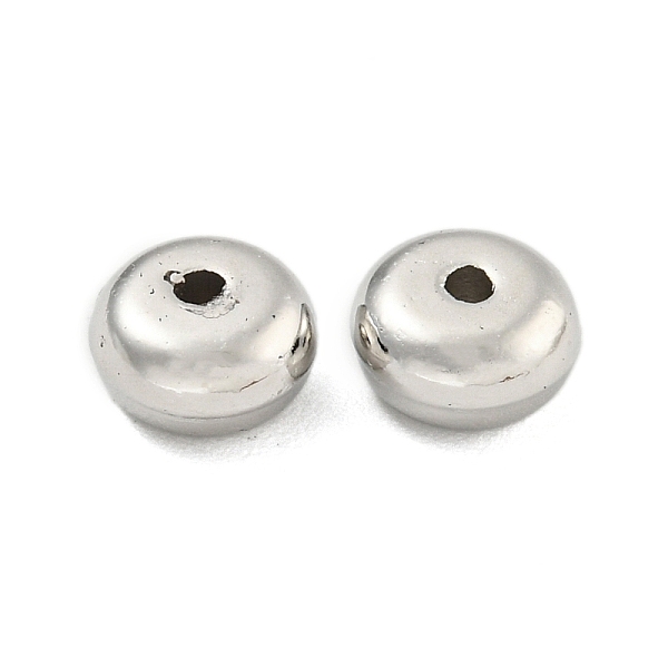 

PandaHall CCB Plastic Spacer Beads, Flat Round, Platinum, 7x3.8mm, Hole: 1.5mm Plastic Flat Round