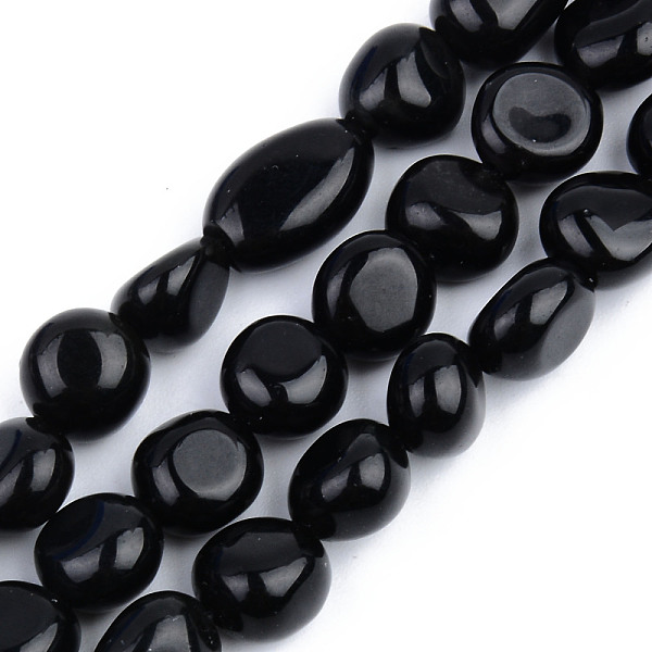 

PandaHall Natural Black Obsidian Beads Strands, Tumbled Stone, Nuggets, 5~13x5~10x3~8mm, Hole: 1mm, about 40~60pcs/strand, 14.57 inch~15.74...