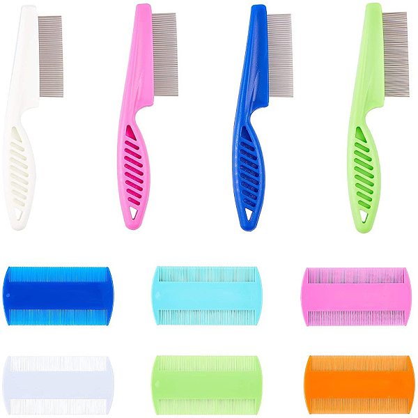 

PandaHall Plastic Flea Combs, Cat Dog Pet Grooming Fine Tooth Hair Combs, Mixed Color, 10pcs/set Plastic Others Multicolor