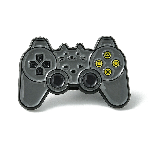 

PandaHall Alloy Brooches, Enamel Pins, for Backpack Cloth, Videogame Controller Gamer, Black, 20x30.5x1.5mm Alloy