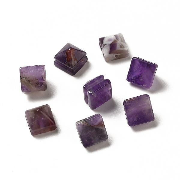 

PandaHall Natural Amethyst Beads, Faceted Pyramid Bead, 9x10x10mm, Hole: 1.2mm Amethyst Pyramid