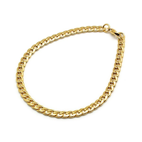 

PandaHall 304 Stainless Steel Curb Chain/Twisted Chain Bracelet Making, with Lobster Claw Clasps, Golden, 8-1/4 inch(210mm), 5mm 304...