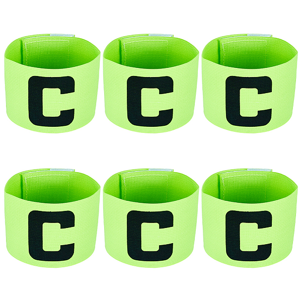 

PandaHall CREATCABIN 6Pcs Captain Armband Adjustable Nylon Armband Football Soccer Player Wrist Anti-Drop Arm Bands for Adult Youth Running...