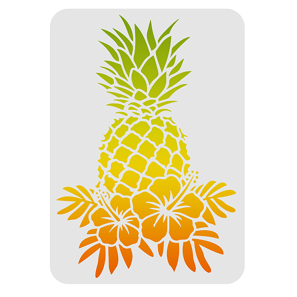 PandaHall FINGERINSPIRE Pineapple Stencil 29.7x21cm Reusable Pineapple Painting Stencil Pineapple Stencil for Painting Fruit Stencil for...