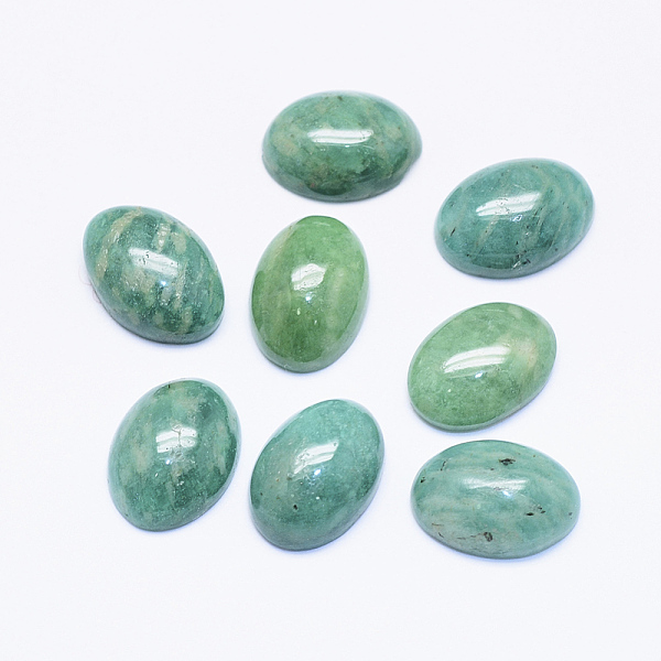 

PandaHall Natural Amazonite Cabochons, Oval, 14x10x4mm Amazonite Oval Green