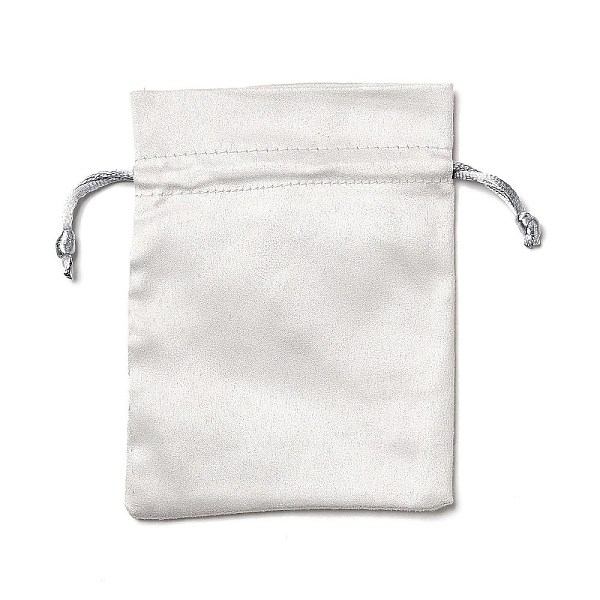 

PandaHall Velvet Cloth Drawstring Bags, Jewelry Bags, Christmas Party Wedding Candy Gift Bags, Rectangle, Light Grey, 12x9cm Velvet None