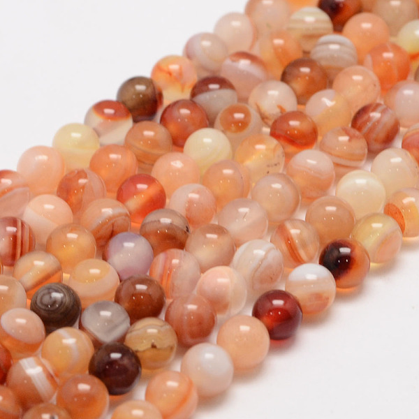 

PandaHall Natural Sardonyx Beads Strands, Round, Grade A, 6mm, Hole: 1mm, about 62~63pcs/strand, 14.5 inch Sardonyx Round Red