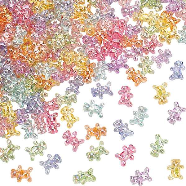 

PandaHall 400Pcs 8 Colors Transparent Acrylic Beads, AB Color Plated, Bear, Mixed Color, 16x13x8.5mm, Hole: 2mm, 50pcs/color Acrylic Bear..., Multicolor