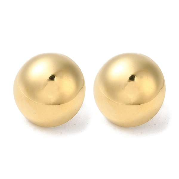 

PandaHall 304 Stainless Steel Stud Earrings, Half Round, Real 18K Gold Plated, 20mm 304 Stainless Steel Half Round