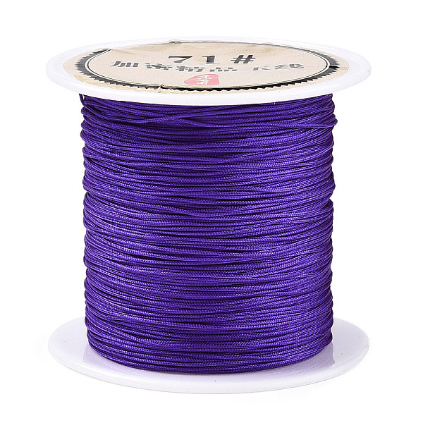 

PandaHall Nylon Chinese Knot Cord, Nylon Jewelry Cord for Jewelry Making, Dark Violet, 0.4mm, about 28~30m/roll Nylon