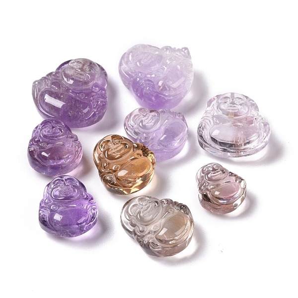 

PandaHall Buddhist Theme Ametrine Pendants, Buddha Male, 16.5~24.5x14~24x9~11.5mm, Hole: 0.7mm Ametrine Others Multicolor