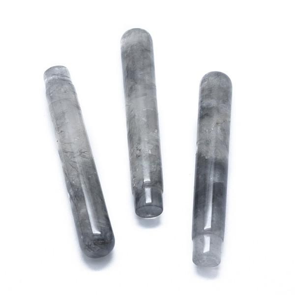 

PandaHall Natural Cloudy Quartz Beads, No Hole/Undrilled, For Wire Wrapped Pendant Making, Column, 71.5x12~12.5mm Cloudy Quartz Column