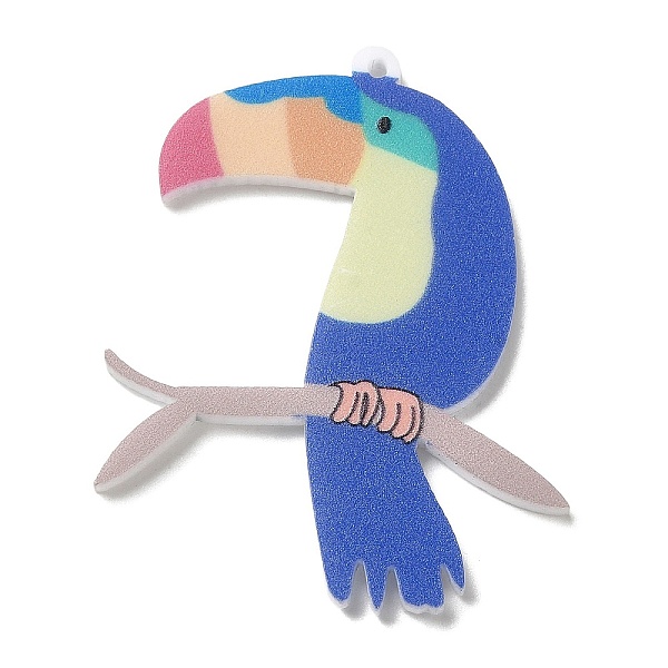 

PandaHall Opaque Acrylic Big Pendants, Parrot Charms, Royal Blue, 50x40x2mm, Hole: 1.2mm Acrylic Parrot