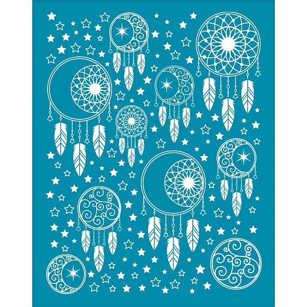 

PandaHall Silk Screen Printing Stencil, for Painting on Wood, DIY Decoration T-Shirt Fabric, Woven Net/Web with Feather, 100x127mm Nylon..., Cyan