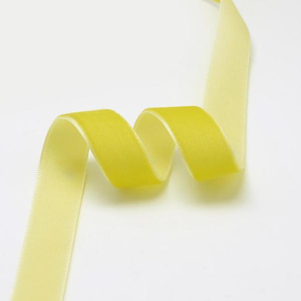 

PandaHall 5/8 inch Single Face Velvet Ribbon, Yellow, 5/8 inch(15.9mm), about 25yards/roll(22.86m/roll) Velvet None Yellow