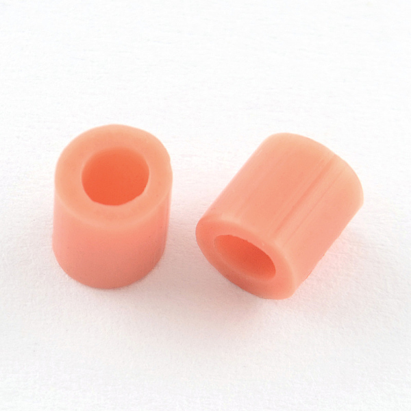 

PandaHall Melty Mini Beads Fuse Beads Refills, Tube, Light Salmon, 3~3.3x2.5~2.6mm, about 16560pcs/207g Plastic Tube Red