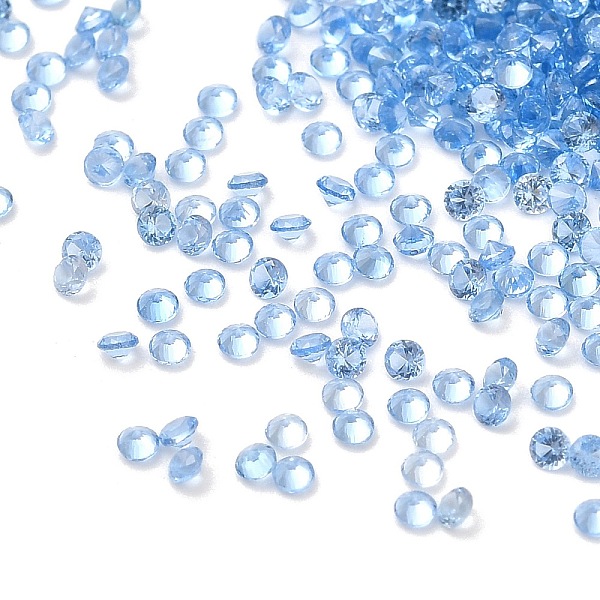 

PandaHall Cubic Zirconia Cabochons, Faceted Diamond, Sky Blue, 1.5x1mm Cubic Zirconia Diamond