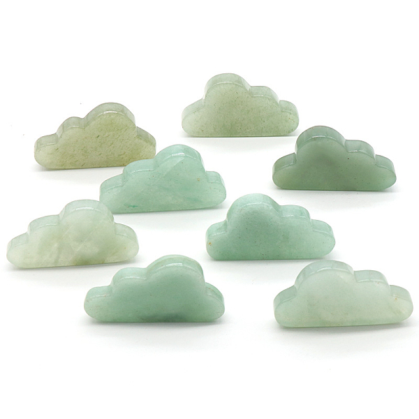 

PandaHall Natural Green Aventurine Display Decorations, for Home Office Desk, Cloud, 30~33x50~53x7mm Green Aventurine Cloud