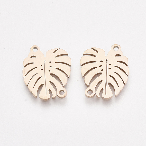 

PandaHall 201 Stainless Steel Links connectors, Leaf, Rose Gold, 16.5x13x1mm, Hole: 1.4mm 201 Stainless Steel Leaf