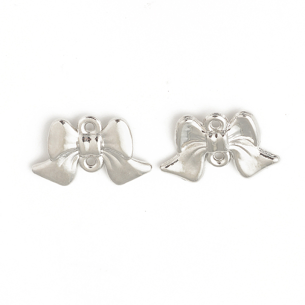 

PandaHall Rack Plating Alloy Connector Charms, Bowknot Links, Platinum, 10x15.5x2.5mm, Hole: 1mm Alloy Bowknot