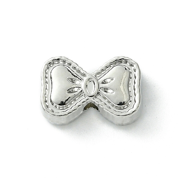 

PandaHall Alloy Beads, Bowknot, Platinum, 7x10.5x3.5mm, Hole: 1.6mm Alloy Bowknot