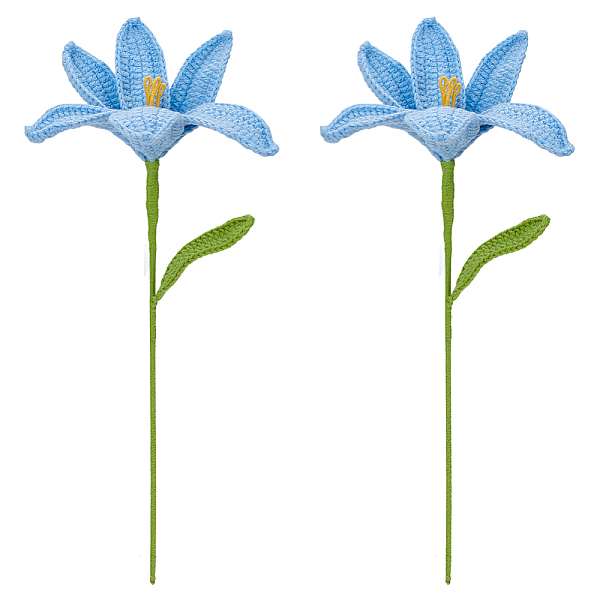鉄線でかぎ針編みの綿花飾り