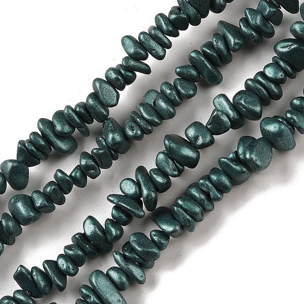 

PandaHall Electroplate Glass Beads Strands, Chip, Dark Slate Gray, 2.5~6.5x3~10x4~12.5mm, Hole: 1mm, 33.86''(86cm) Glass Chip