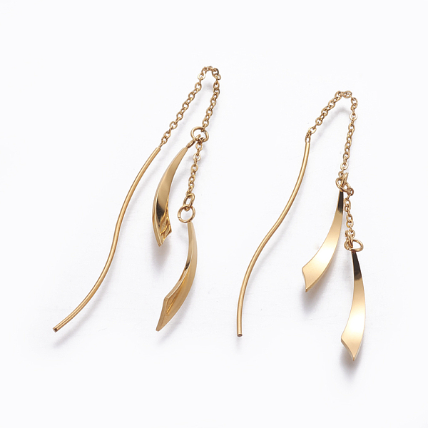 

PandaHall 304 Stainless Steel Dangle Earrings, Hypoallergenic Earrings, Ear Thread, Mixed Color, 105mm, Pin: 1mm 304 Stainless Steel