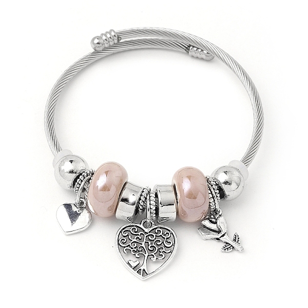 Bracelets à breloques en acier inoxydable et alliage de style européen pour femmes
