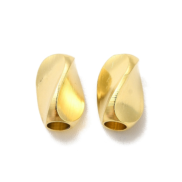 

PandaHall Brass Bead, Lead Free & Cadmium Free, Twist Oval, Long-Lasting Plated, Real 24K Gold Plated, 10x6x6mm, Hole: 3mm Brass Twist