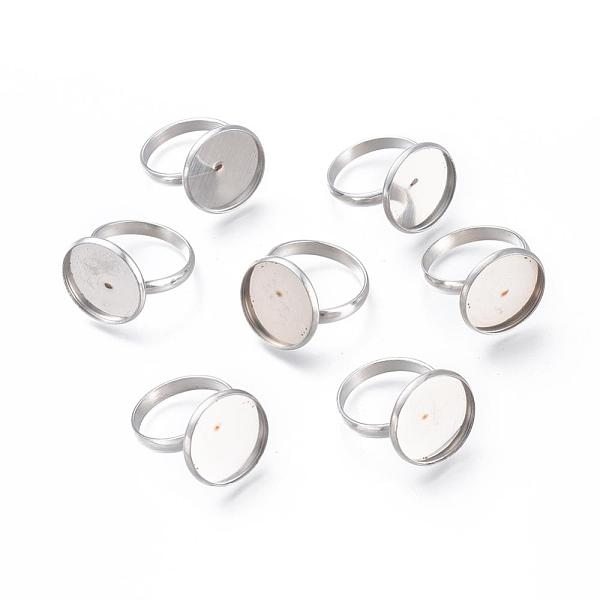 Adjustable 304 Stainless Steel Finger Rings Components
