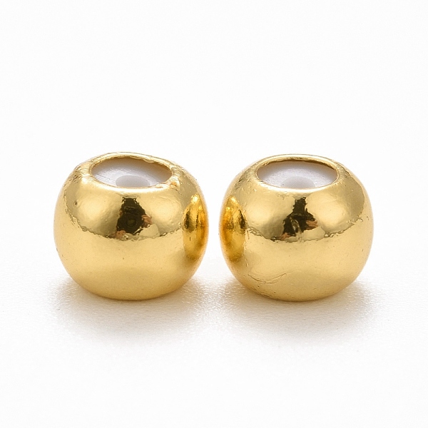 

PandaHall Rack Plating Brass Beads, Silicone inside, Stopper Beads, Cadmium Free & Lead Free, Rondelle, Long-Lasting Plated, Real 18K Gold...