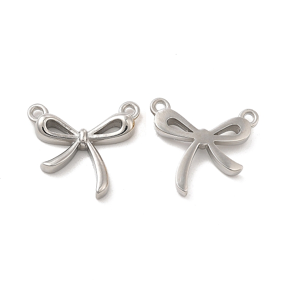

PandaHall 304 Stainless Steel Pendants, Bowknot Charm, Stainless Steel Color, 14.5x15.5x3mm, Hole: 1mm 304 Stainless Steel Bowknot