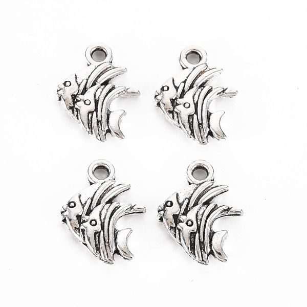 

PandaHall Tibetan Style Alloy Pendants, Cadmium Free & Lead Free, Fish, Antique Silver, 15.5x12x2.5mm, Hole: 1.8mm, about 957pcs/1000g Alloy...