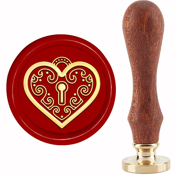 

PandaHall Brass Wax Seal Stamp with Handle, for DIY Scrapbooking, Heart Pattern, 89x30mm Brass Heart