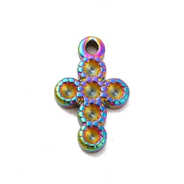 

PandaHall Ion Plating(IP) 304 Stainless Steel Pendant Rhinestone Settings, Religion Cross, Rainbow Color, Fit For 2mm Rhinestone...